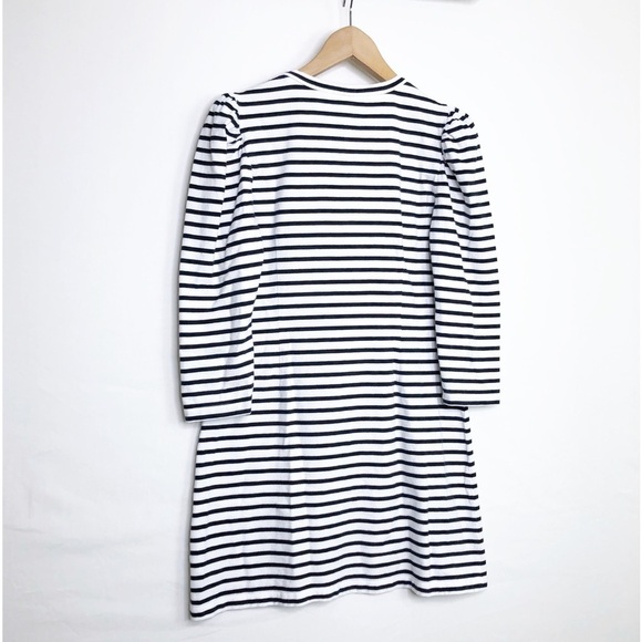 ALC Black and white stripedpuff sleeve mini dress - Picture 9 of 11